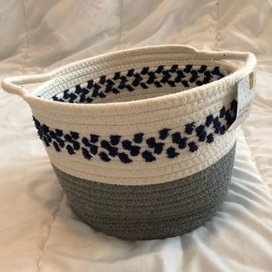 Target Rope Basket- grey/cream/navy blue